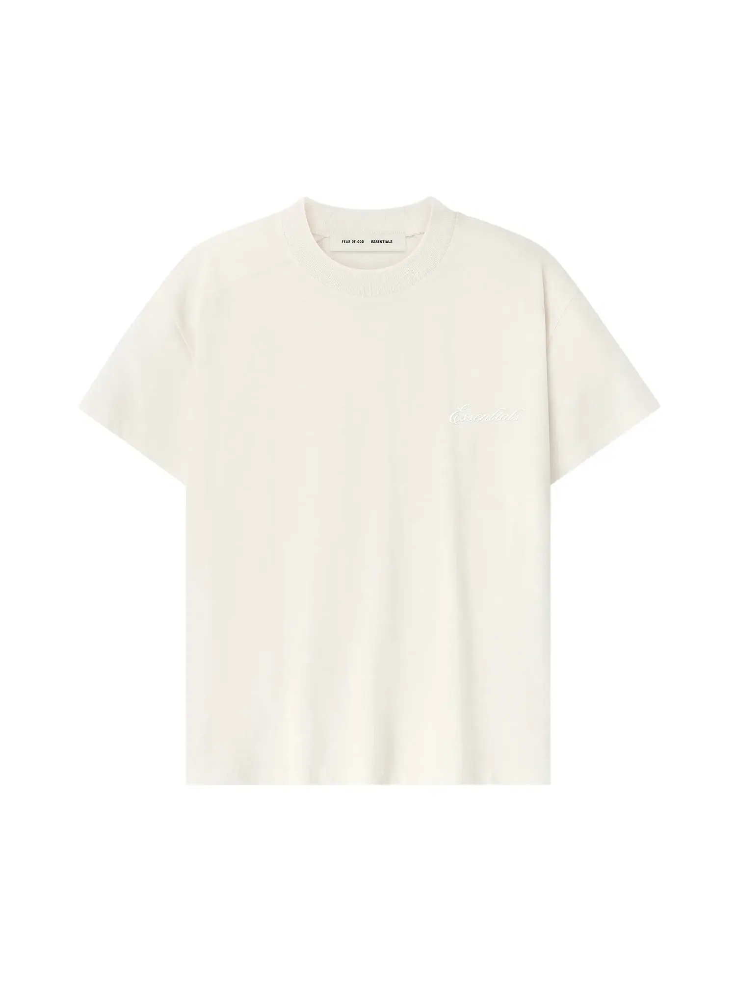 Классическая футболка с вышивкой Fear of God Essentials — изображение 1 из 2, белый