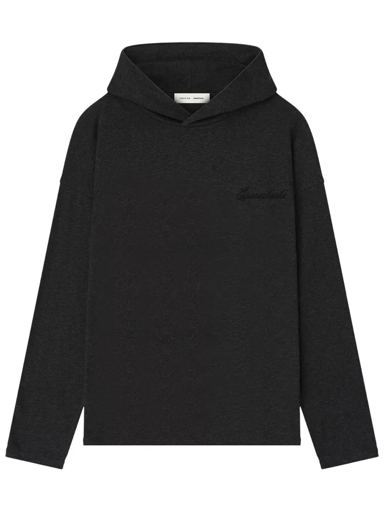 Классическая толстовка с капюшоном и длинными рукавами Fear of God Essentials с вышивкой — изображение 1 из 2, черный
