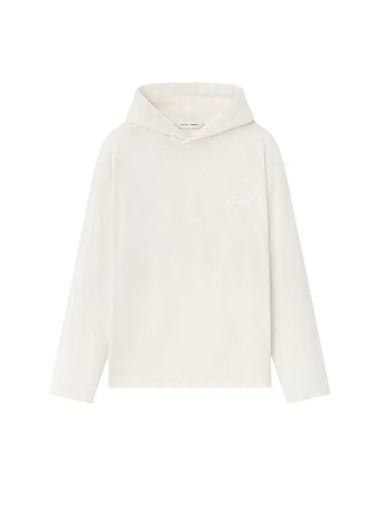 Классическая толстовка с капюшоном и длинными рукавами Fear of God Essentials с вышивкой — изображение 1 из 2, белый
