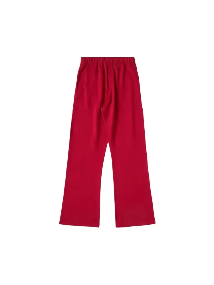 Флисовые спортивные штаны с вышивкой Courrèges — красный