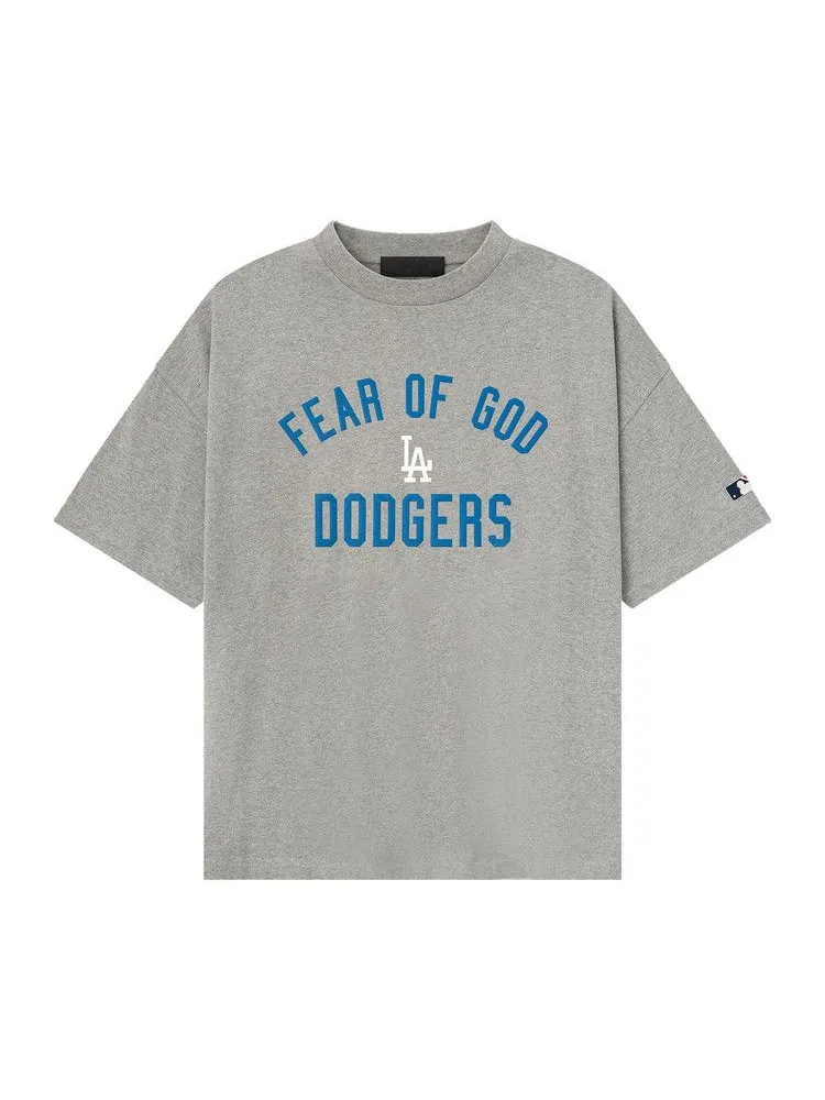 Футболка Fear of God Essentials Dodgers 90s Tee, Concrete Heather — изображение 1 из 3, серый