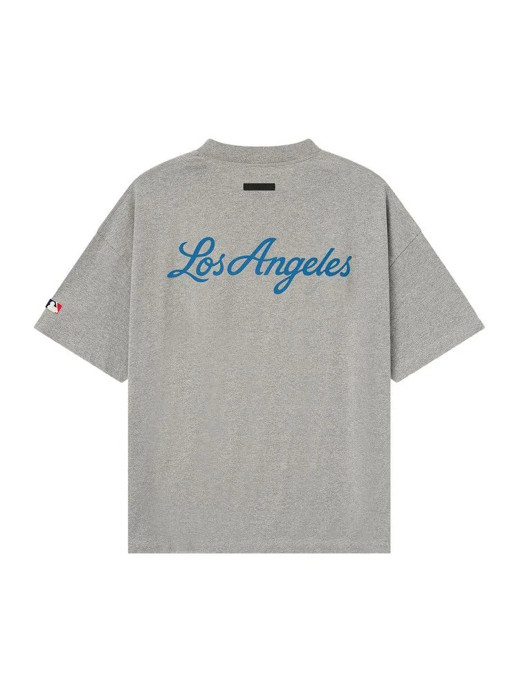 Футболка Fear of God Essentials Dodgers 90s Tee, Concrete Heather — изображение 2 из 3, серый