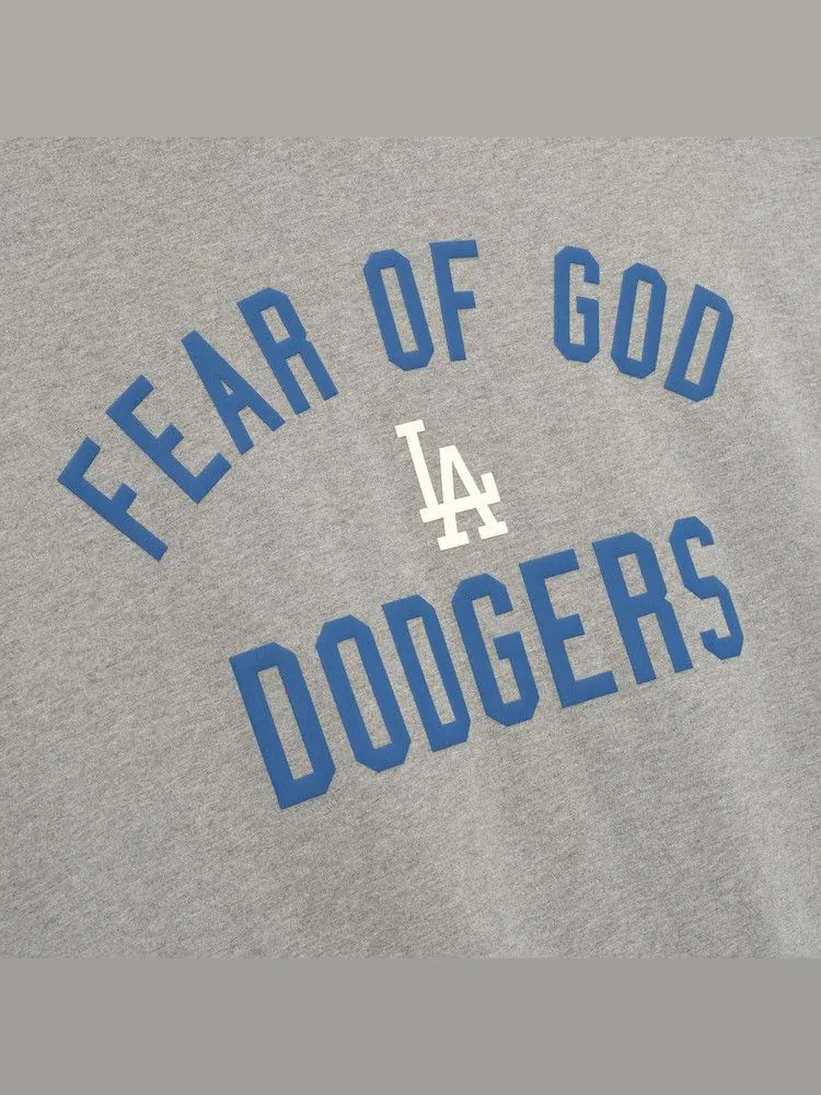 Футболка Fear of God Essentials Dodgers 90s Tee, Concrete Heather — изображение 3 из 3, серый