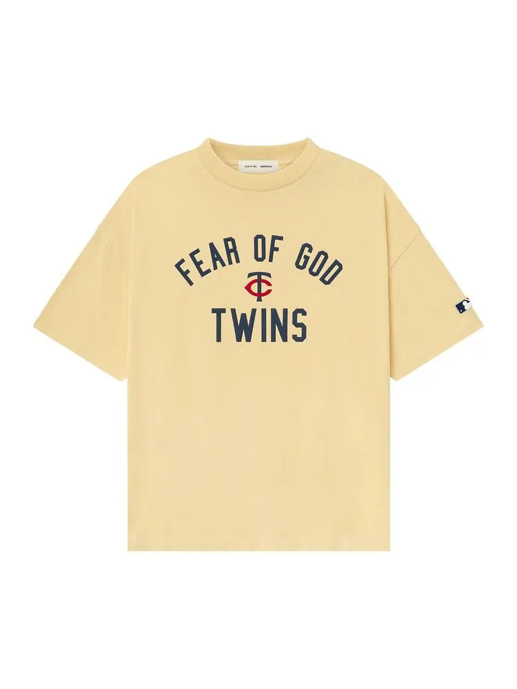 Футболка Fear of God Essentials Twins 90s Tee, Italian Straw — изображение 1 из 3, желтый