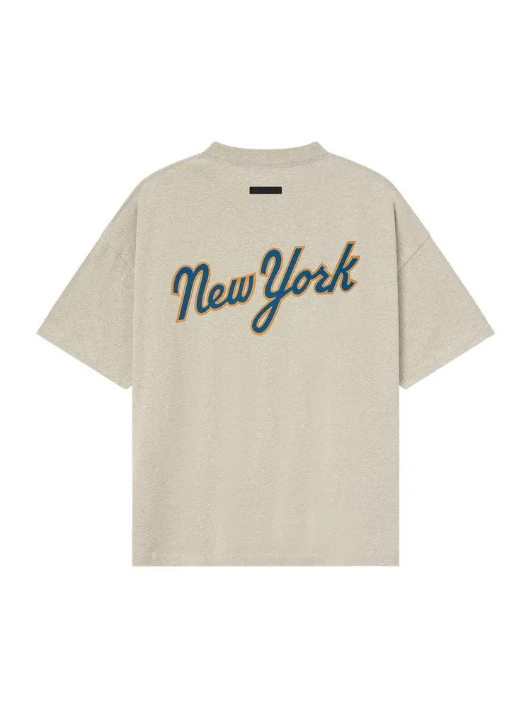 Футболка Fear of God Essentials Mets 90s Tee, Heather Stone — изображение 2 из 3, серый