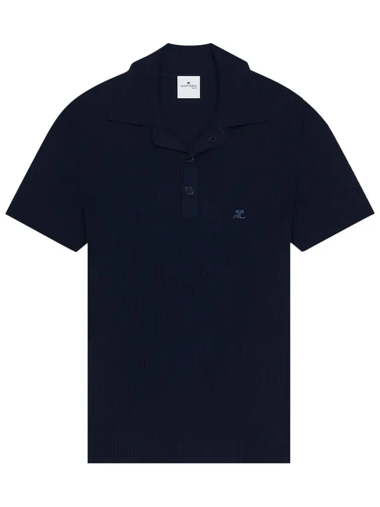Поло Courrèges Rib Knit Polo 'Navy' — изображение 1 из 1, темно-синий