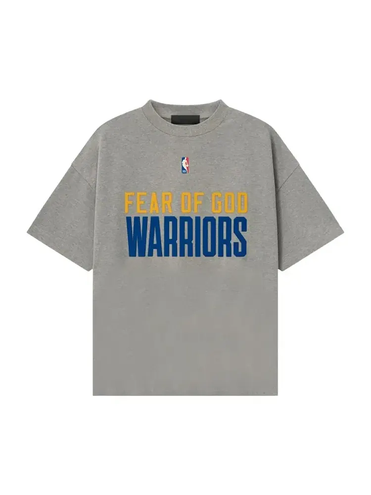 Футболка Fear of God Essentials x NBA Warriors 90 — изображение 1 из 2, серый