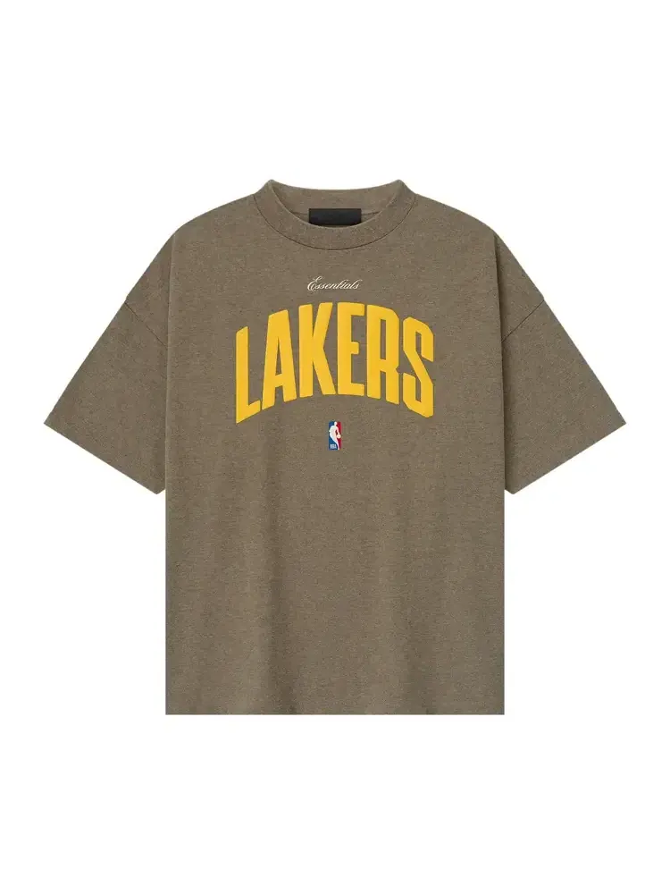 Футболка Fear of God Essentials NBA Lakers 90s — изображение 1 из 2, серый