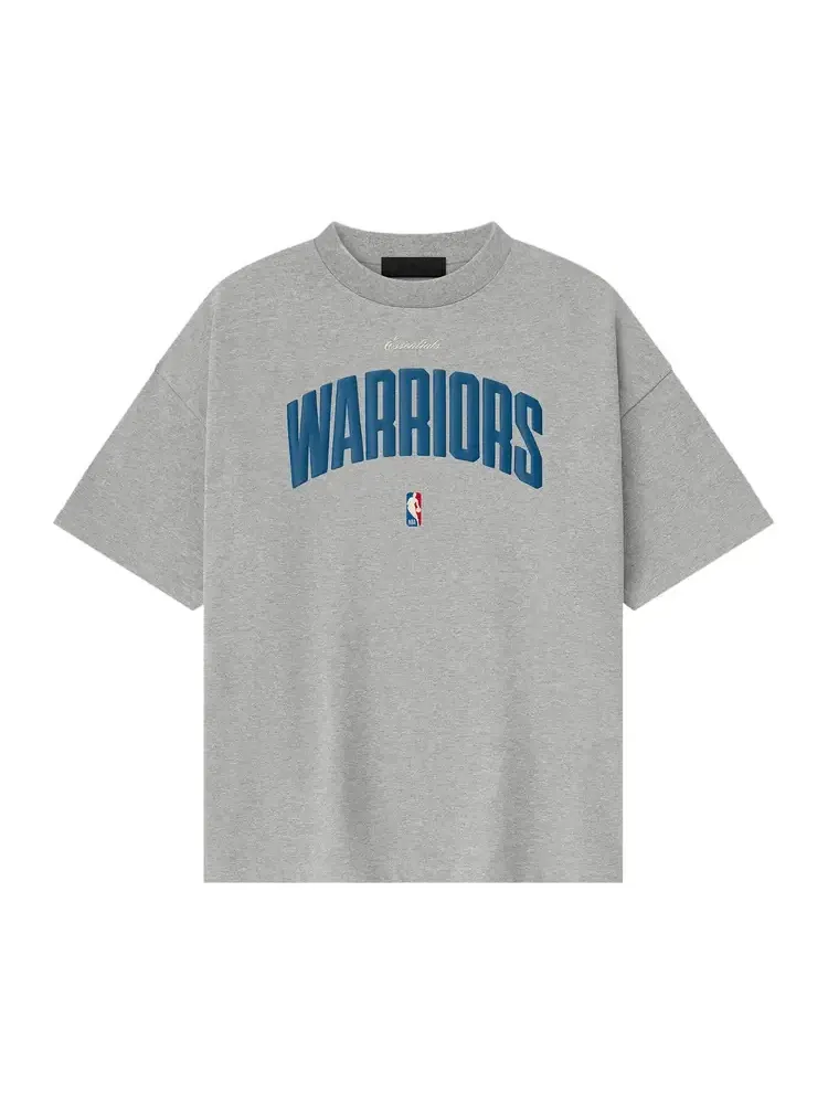 Футболка Fear of God Essentials NBA Warriors 90s — изображение 1 из 2, серый