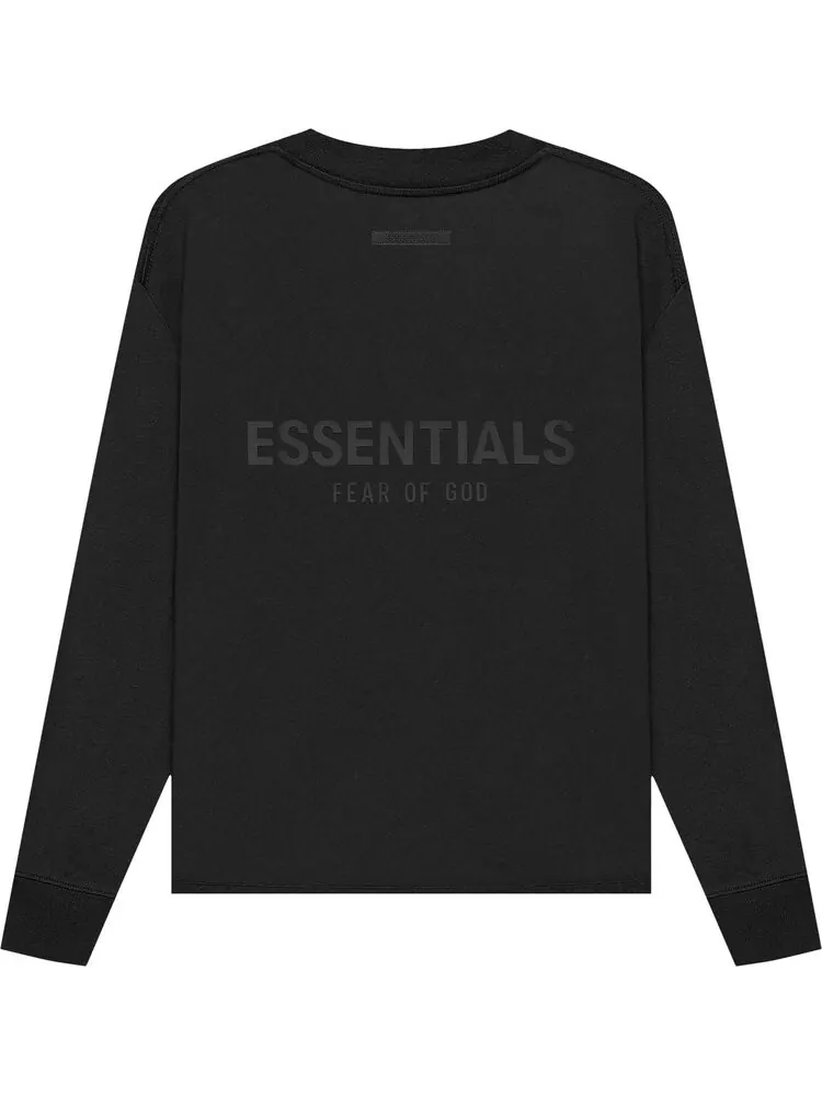 Лонгслив Fear of God Essentials Long-Sleeve Tee 'Stretch Limo' — изображение 2 из 2, черный
