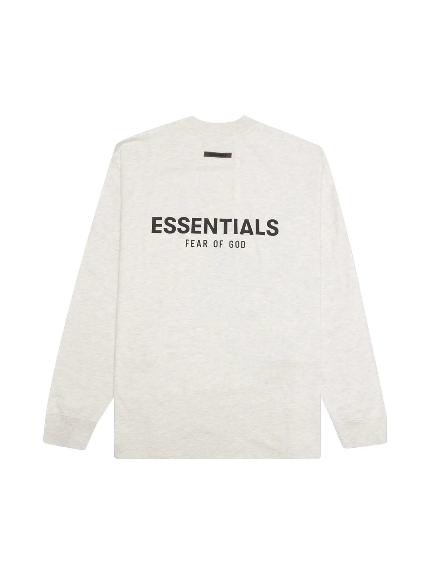 Футболка с длинными рукавами Fear of God Essentials Light Heather Oatmeal — изображение 2 из 2, овсяный