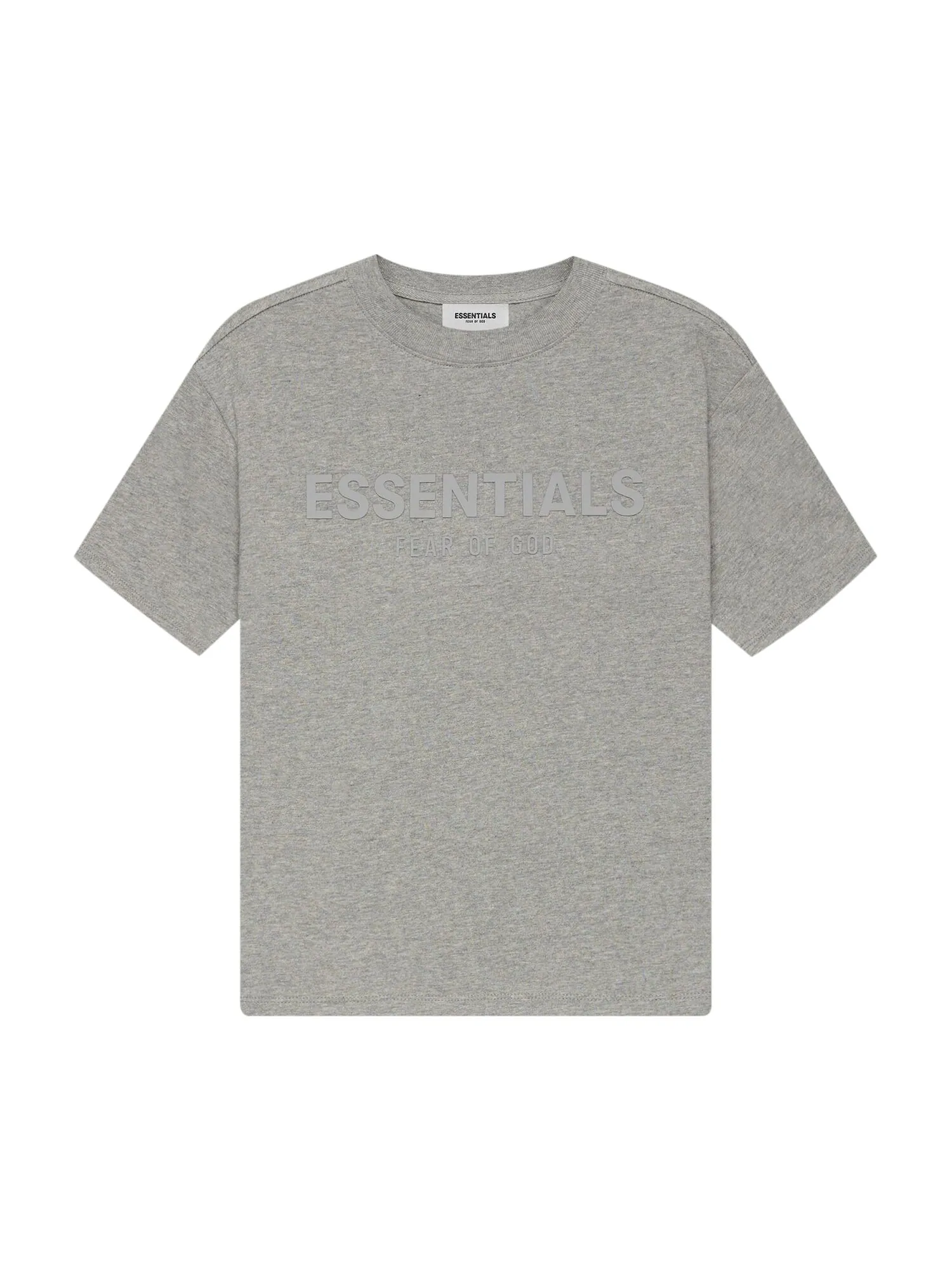 Детская футболка с короткими рукавами Fear of God Essentials Dark Heather Oatmeal — изображение 1 из 2, овсяный