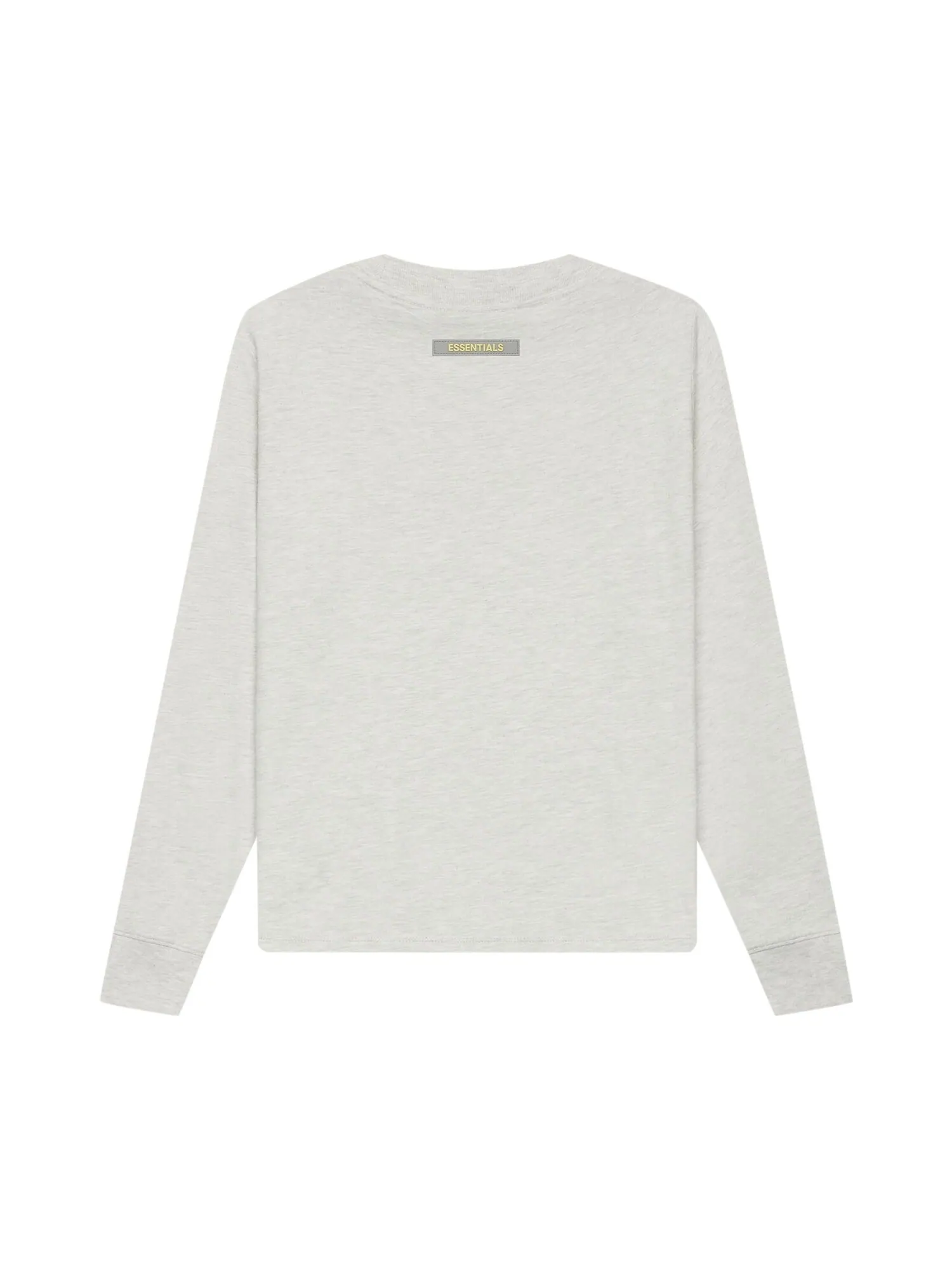 Детская футболка с длинными рукавами Fear of God Essentials Light Heather Oatmeal — изображение 2 из 2, овсяный
