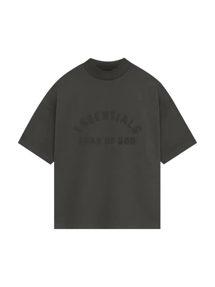 Футболка Fear of God Essentials Heavy Jersey Short-Sleeve 'Ink' — изображение 1 из 2, черный