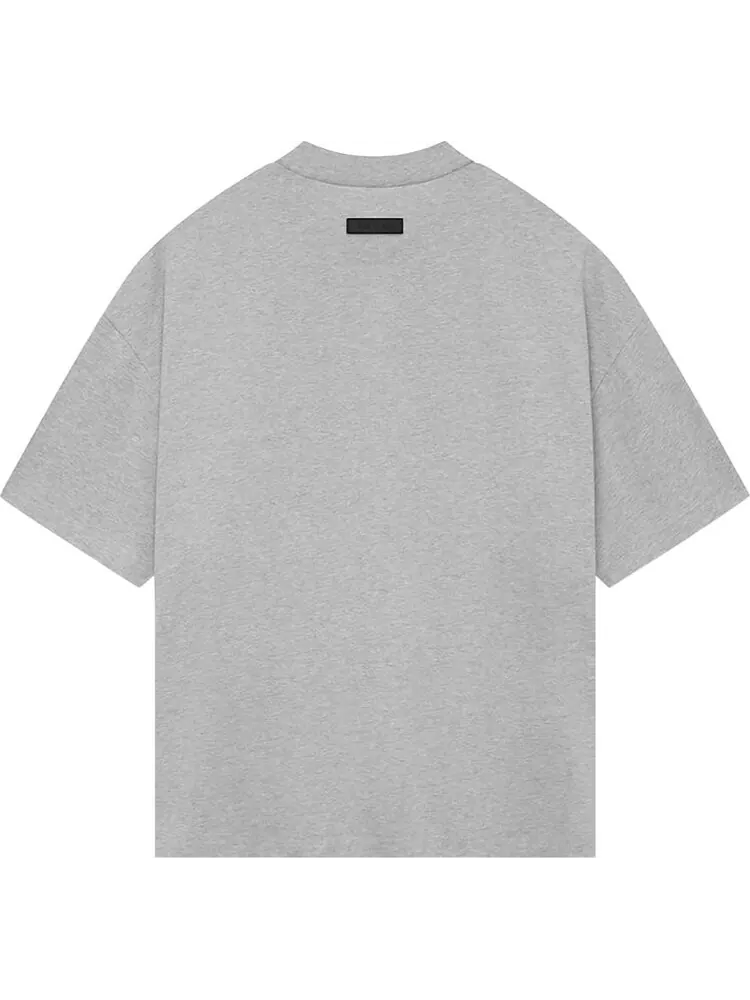 Футболка Fear of God Essentials Heavy Jersey Crewneck 'Light Heather Grey' — изображение 2 из 2, серый