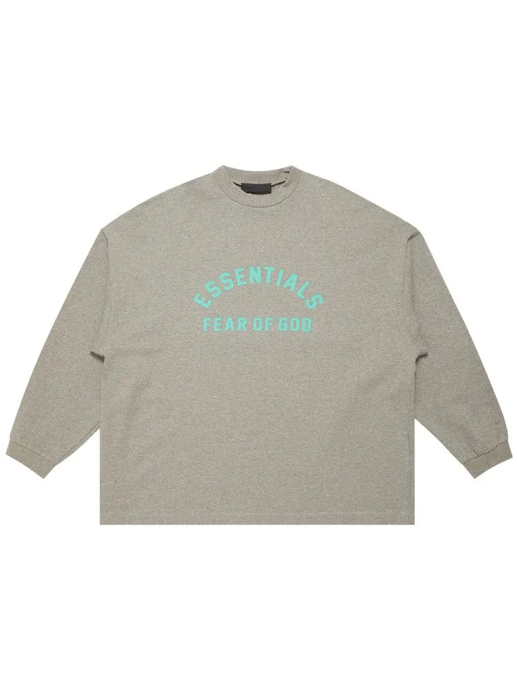 Футболка Fear of God Essentials Long-Sleeve T-Shirt — изображение 1 из 3, овсяный