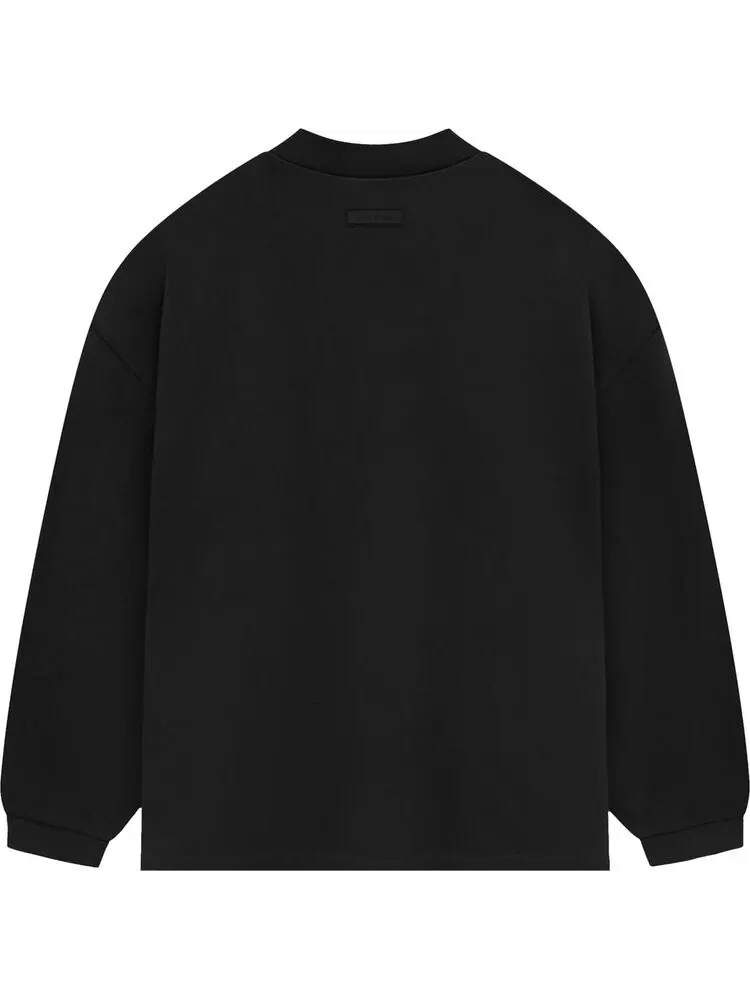 Лонгслив Fear of God Essentials Heavy Jersey 'Jet Black' — изображение 2 из 2, черный
