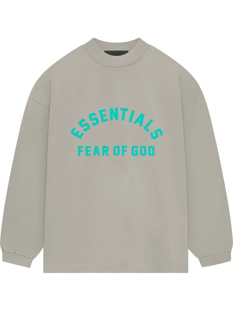 Футболка Fear of God Essentials Heavy Jersey Long-Sleeve 'Seal' — изображение 1 из 2, серый