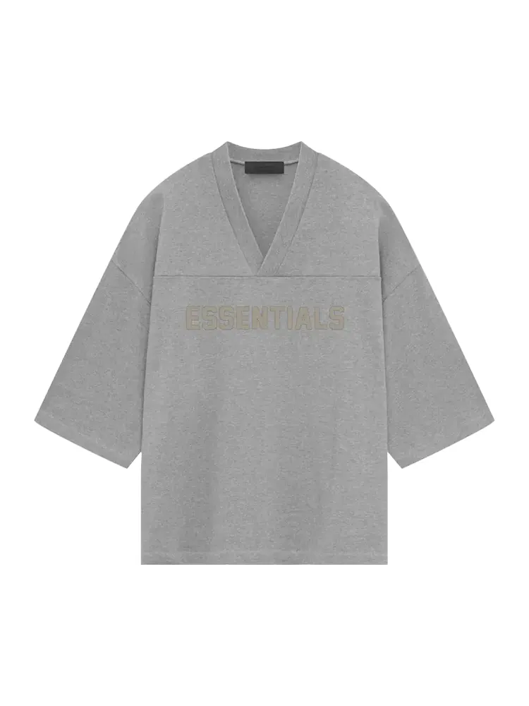 Футболка Fear Of God Essentials Fear of God Essentials Football 'Dark Heather Oatmeal' — изображение 1 из 2, серый
