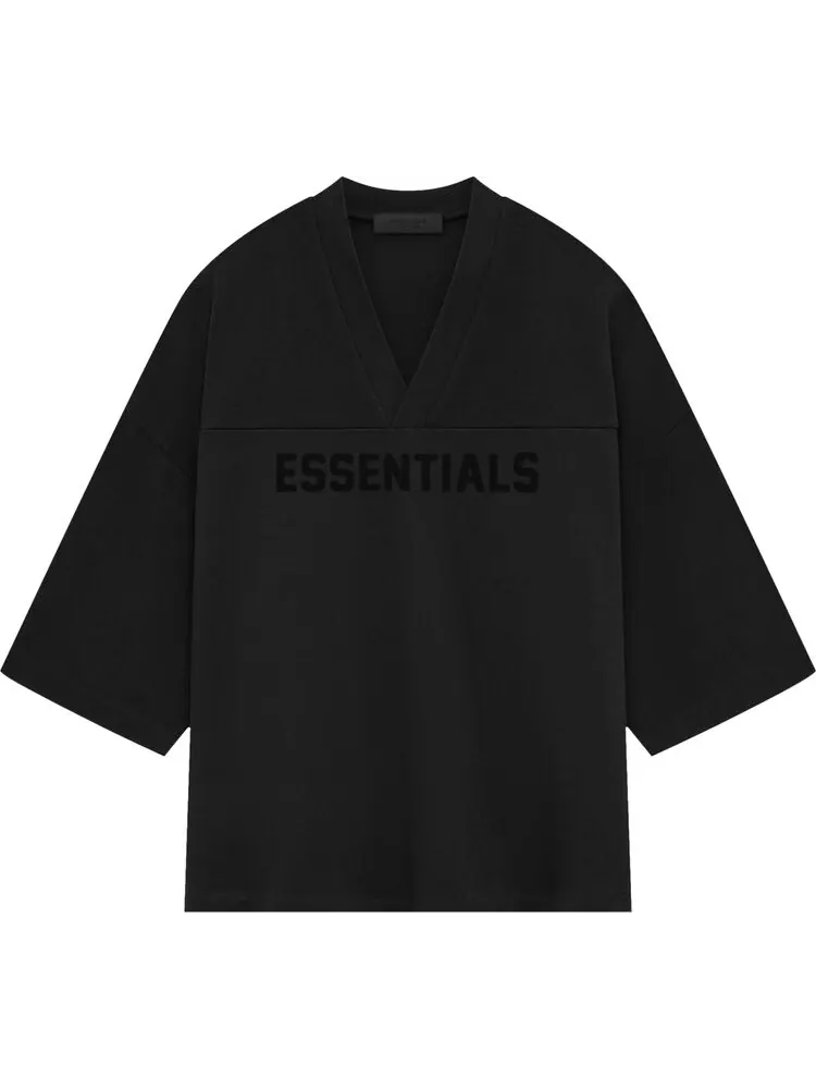 Футболка Fear of God Essentials Heavy Jersey Football 'Jet Black' — изображение 1 из 1, черный