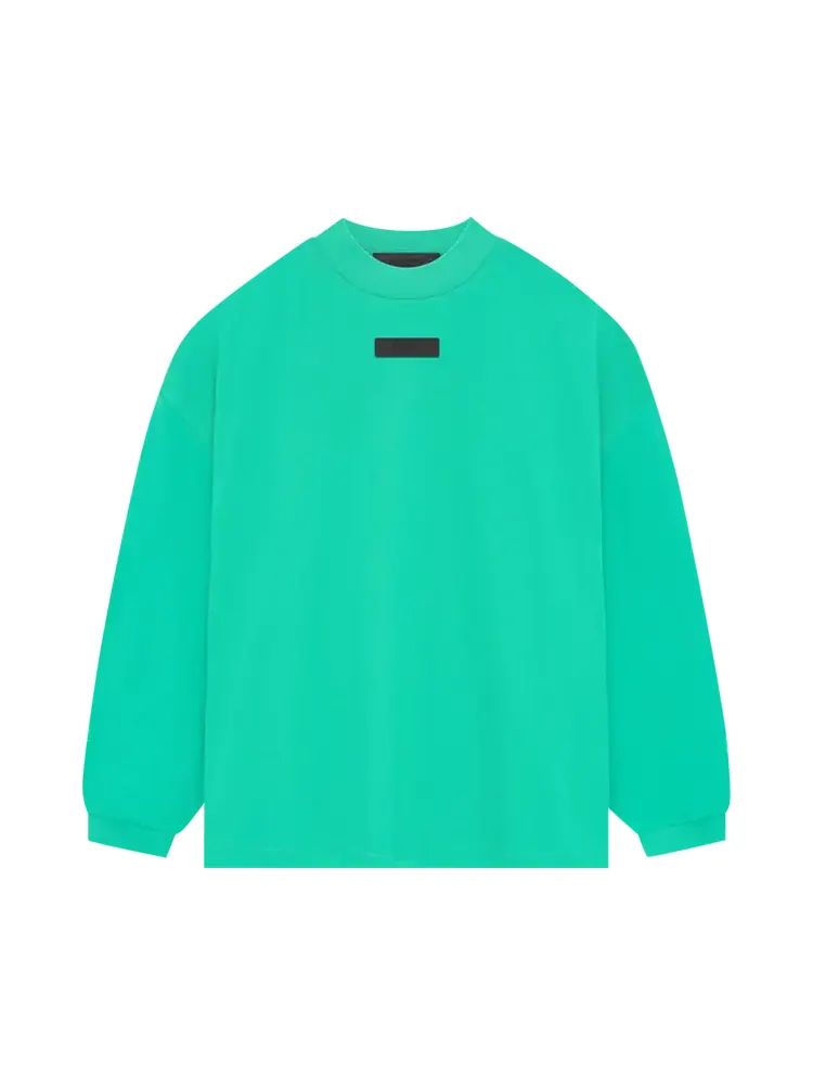 Футболка Fear Of God Essentials Fear of God Essentials Long-Sleeve 'Mint Leaf' — изображение 1 из 2, зеленый