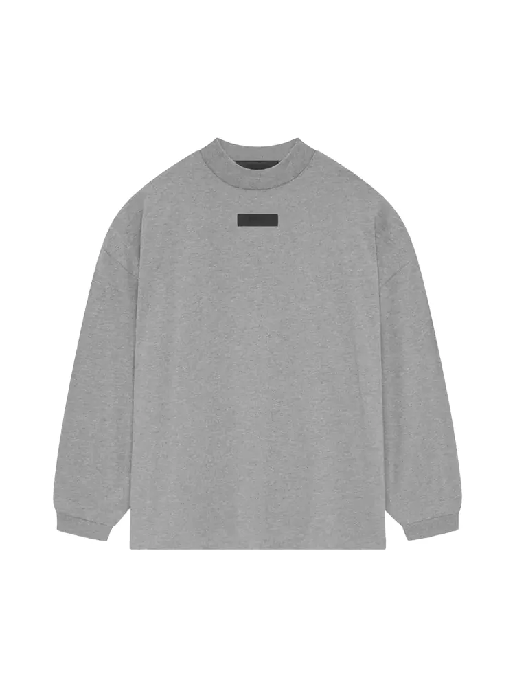 Футболка Fear Of God Essentials Fear of God Essentials Long-Sleeve 'Dark Heather Oatmeal' — изображение 1 из 2, серый