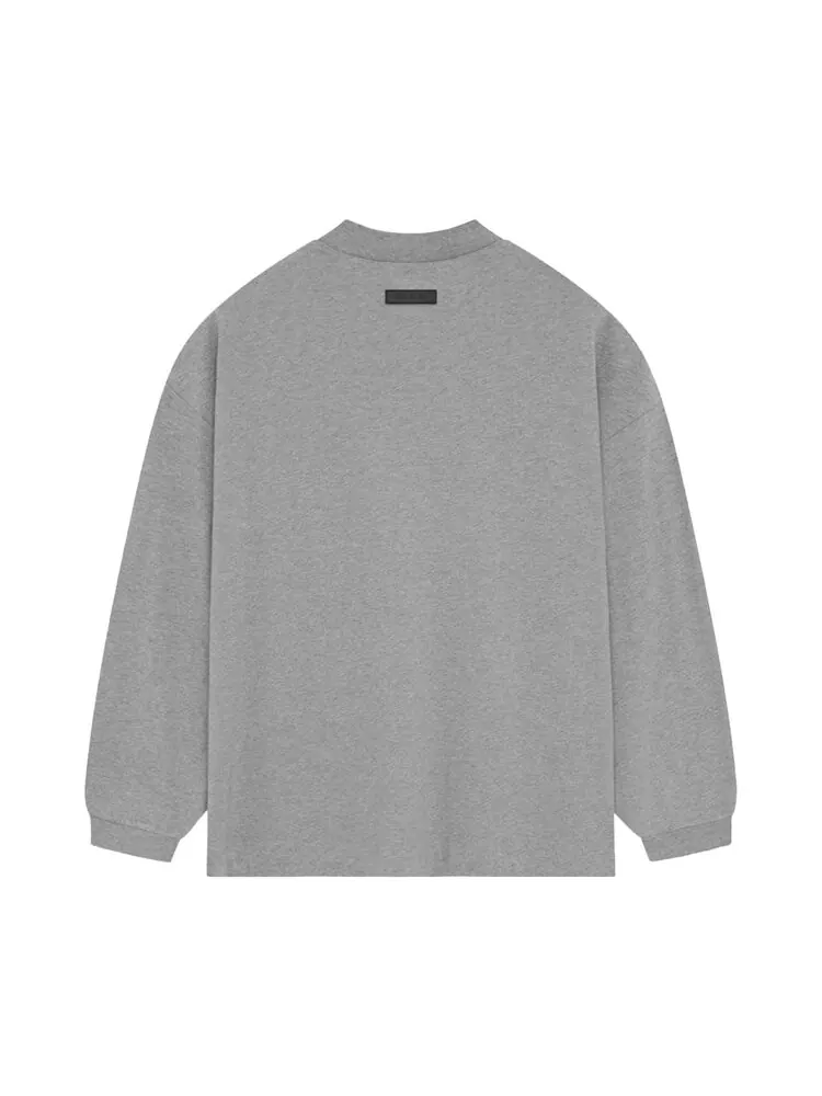 Футболка Fear Of God Essentials Fear of God Essentials Long-Sleeve 'Dark Heather Oatmeal' — изображение 2 из 2, серый