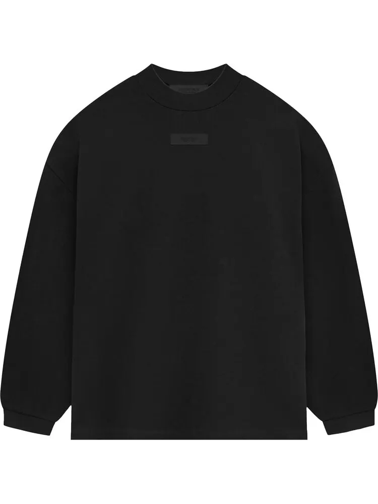 Рубашка Fear of God Essentials Long-Sleeve II 'Jet Black' — изображение 1 из 2, черный