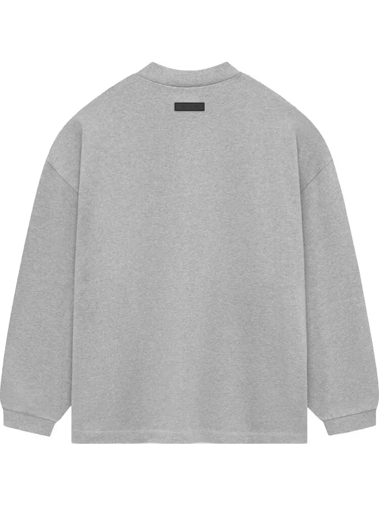 Рубашка Fear of God Essentials Long-Sleeve II 'Light Heather Grey' — изображение 2 из 2, серый