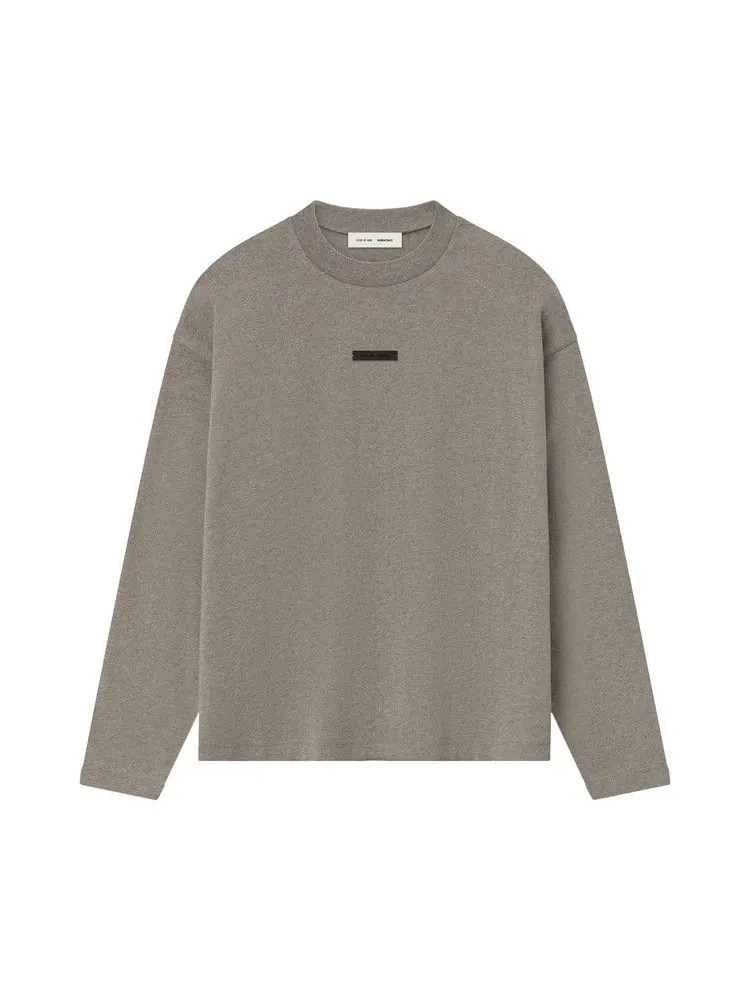Футболка Fear of God Essentials Classic Fit Long-Sleeve Tee, Homestead Heather — изображение 1 из 2, серый