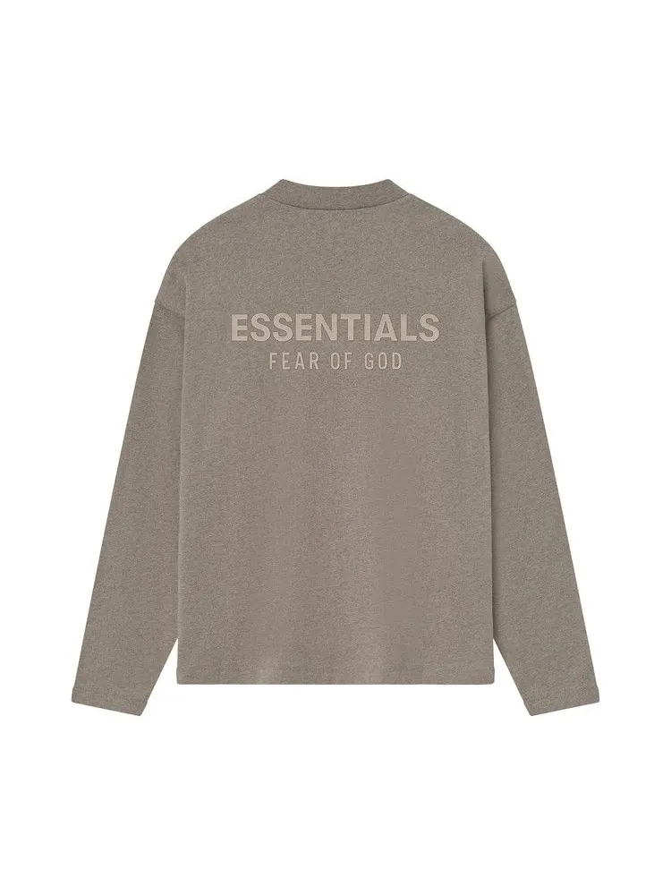 Футболка Fear of God Essentials Classic Fit Long-Sleeve Tee, Homestead Heather — изображение 2 из 2, серый