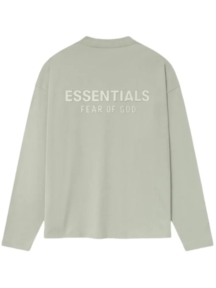 Лонгслив Fear of God Essentials Classic — изображение 2 из 3, бежевый серый