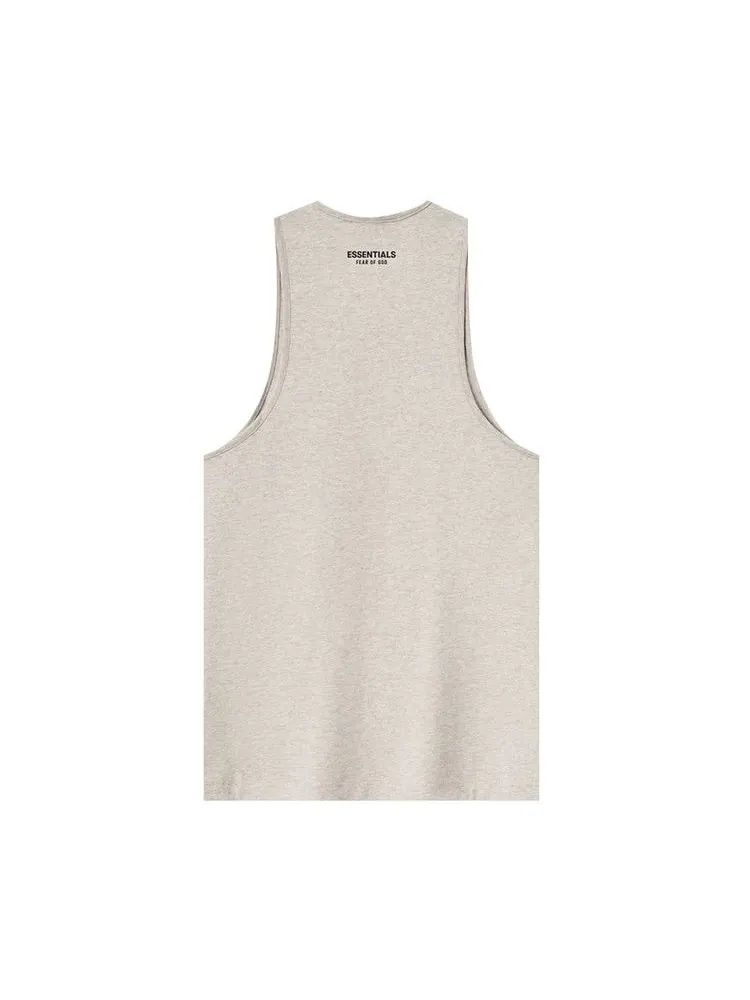 Топ Fear of God Essentials Lightweight Essential Tank, Heather Stone — изображение 2 из 2, серый