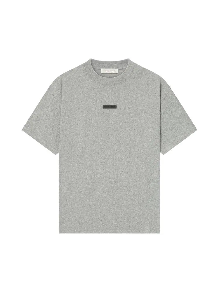 Футболка Fear of God Essentials Essential Tee, Concrete Heather — изображение 1 из 3, серый