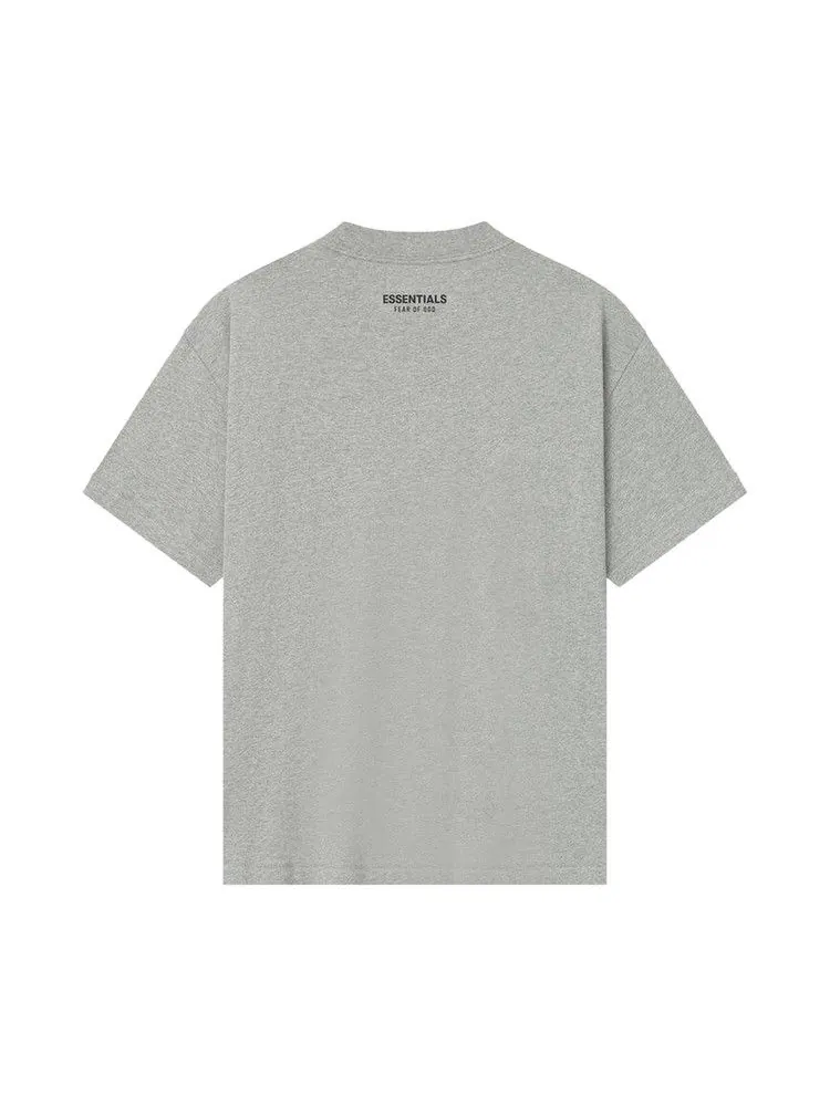 Футболка Fear of God Essentials Essential Tee, Concrete Heather — изображение 2 из 3, серый