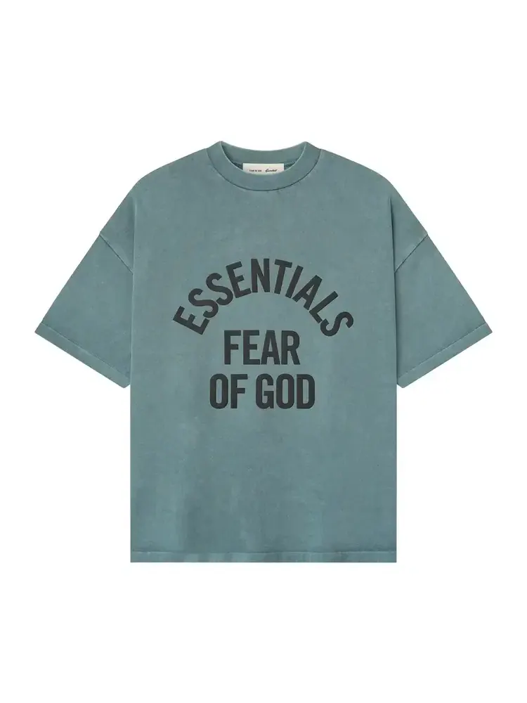 Футболка с коротким рукавом Fear of God Essentials Campus 90 — изображение 1 из 2, синий