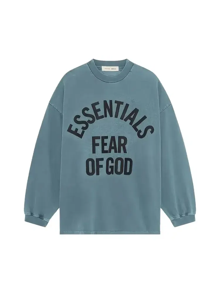 Футболка с длинными рукавами Fear of God Essentials Campus 90 — изображение 1 из 2, синий