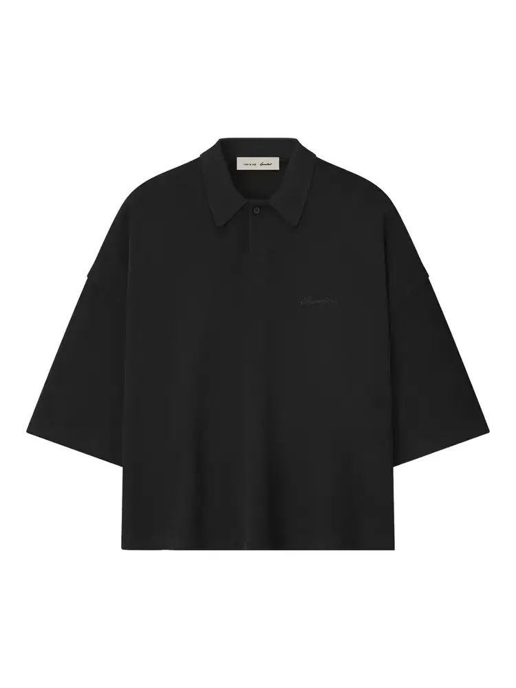 Укороченная рубашка-поло Fear of God Essentials Signature 90 — изображение 1 из 2, черный