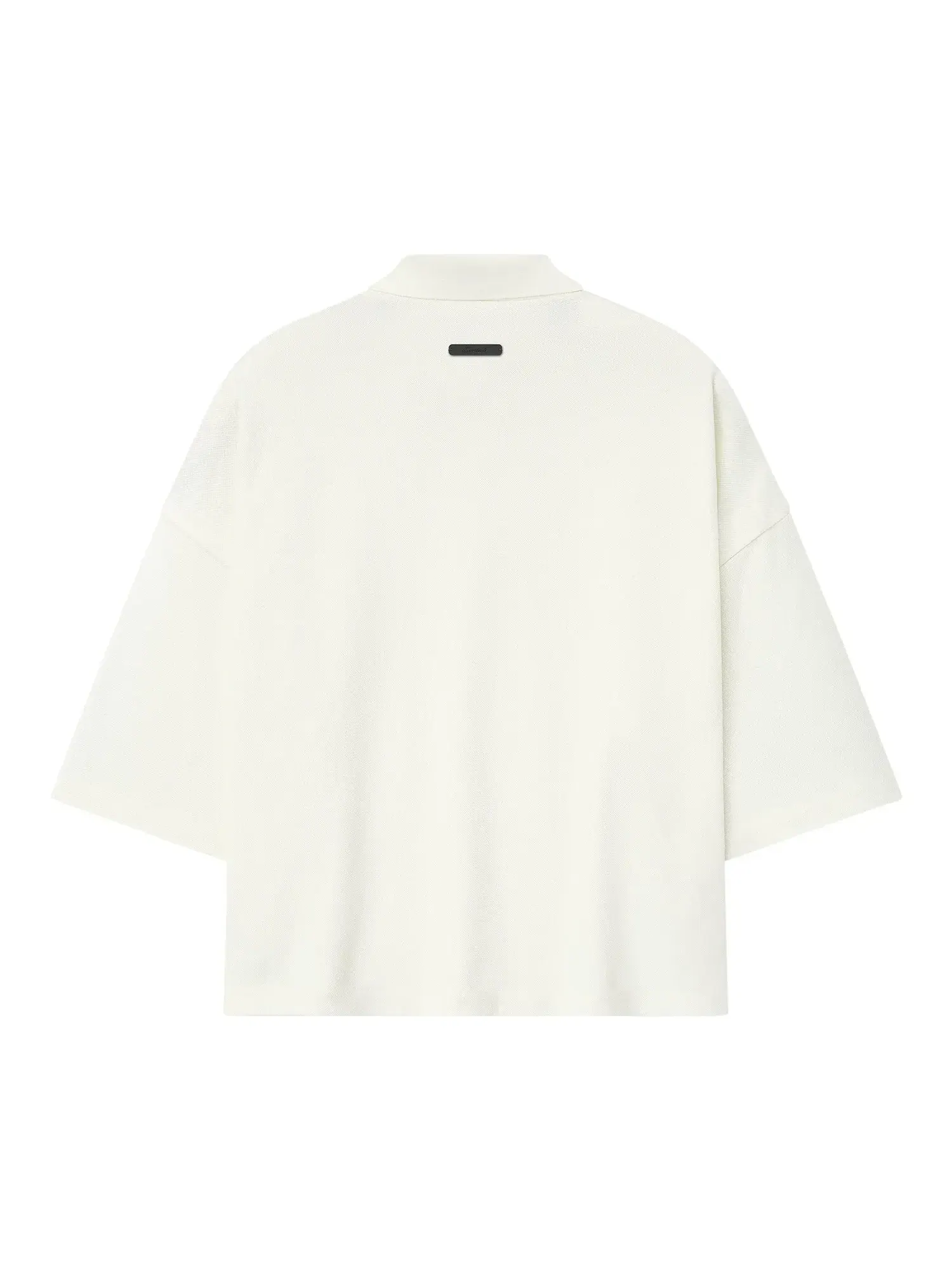 Укороченная рубашка-поло Fear of God Essentials Pique Signature 90s — изображение 2 из 2, белый