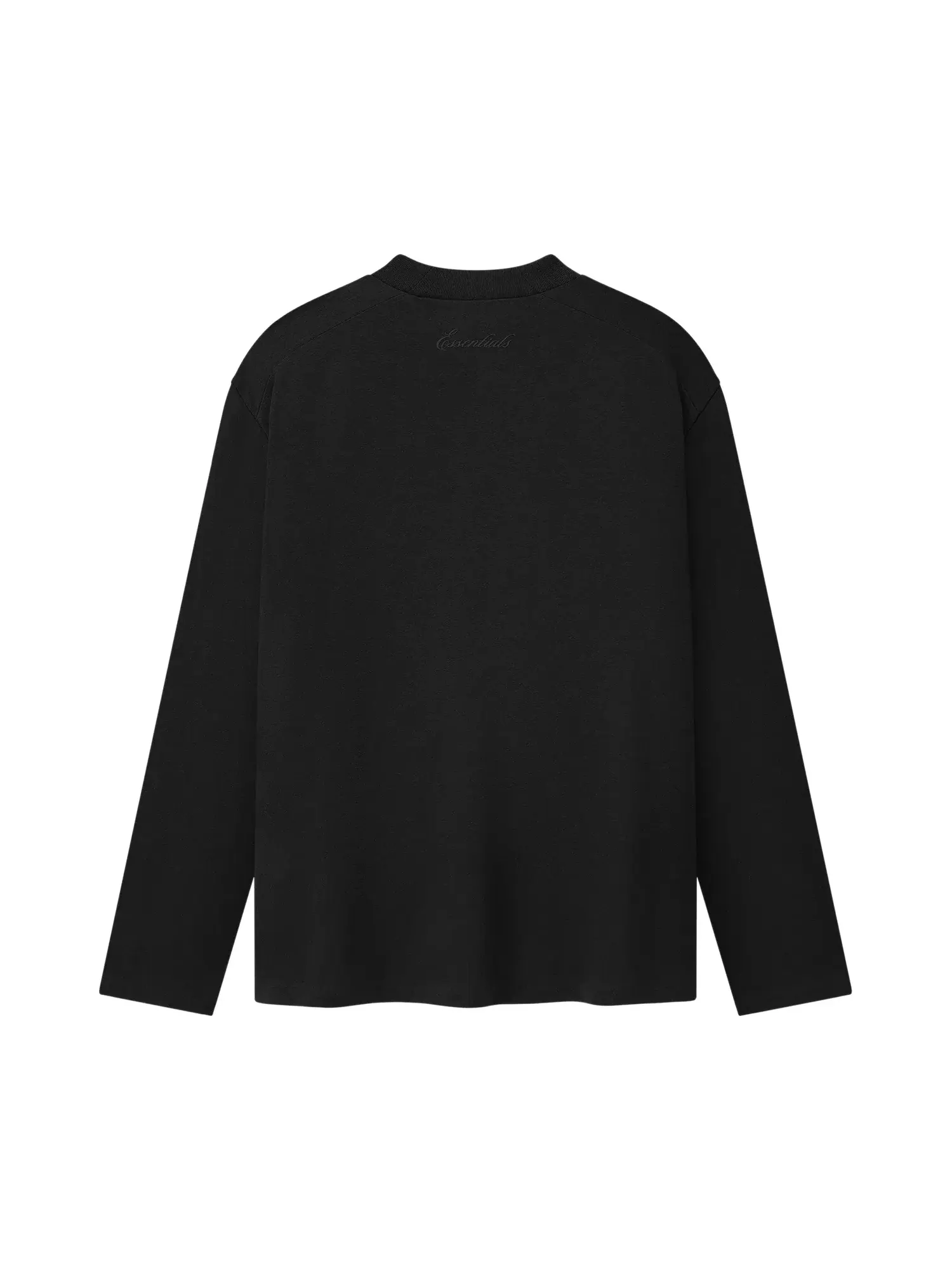 Легкая классическая футболка с длинными рукавами Fear of God Essentials — изображение 2 из 2, винтажный черный