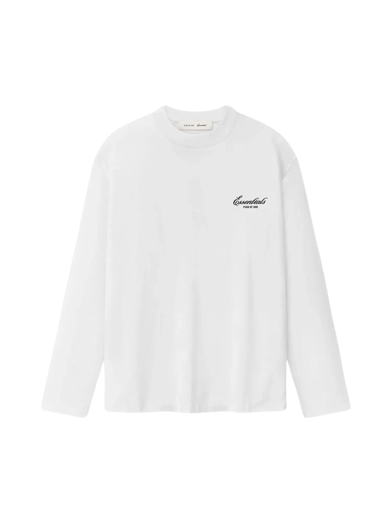 Классическая футболка с длинными рукавами Fear of God Essentials — изображение 1 из 2, яркий белый