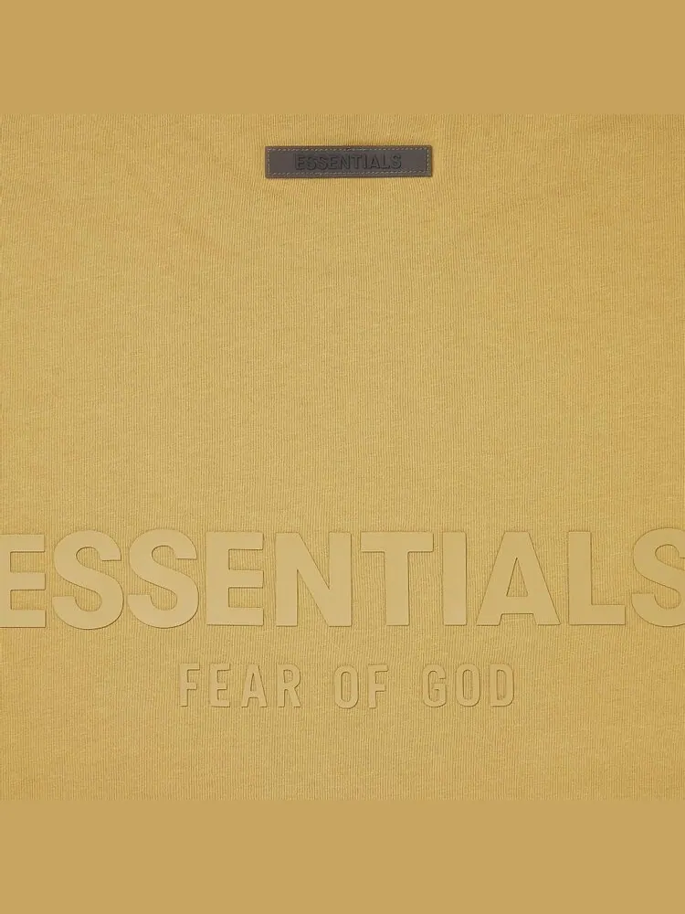 Футболка Fear of God Essentials Short-Sleeve Tee 'Amber' — изображение 3 из 3, желтый
