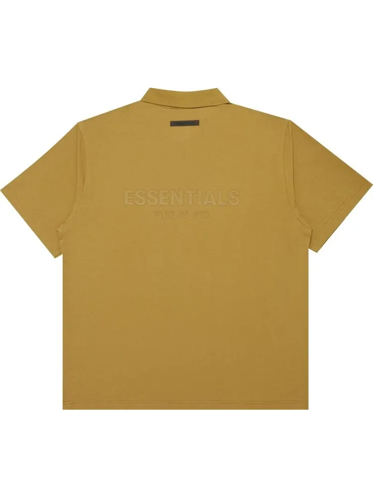Футболка Fear of God Essentials Short-Sleeve Polo 'Amber' — изображение 2 из 3, желтый