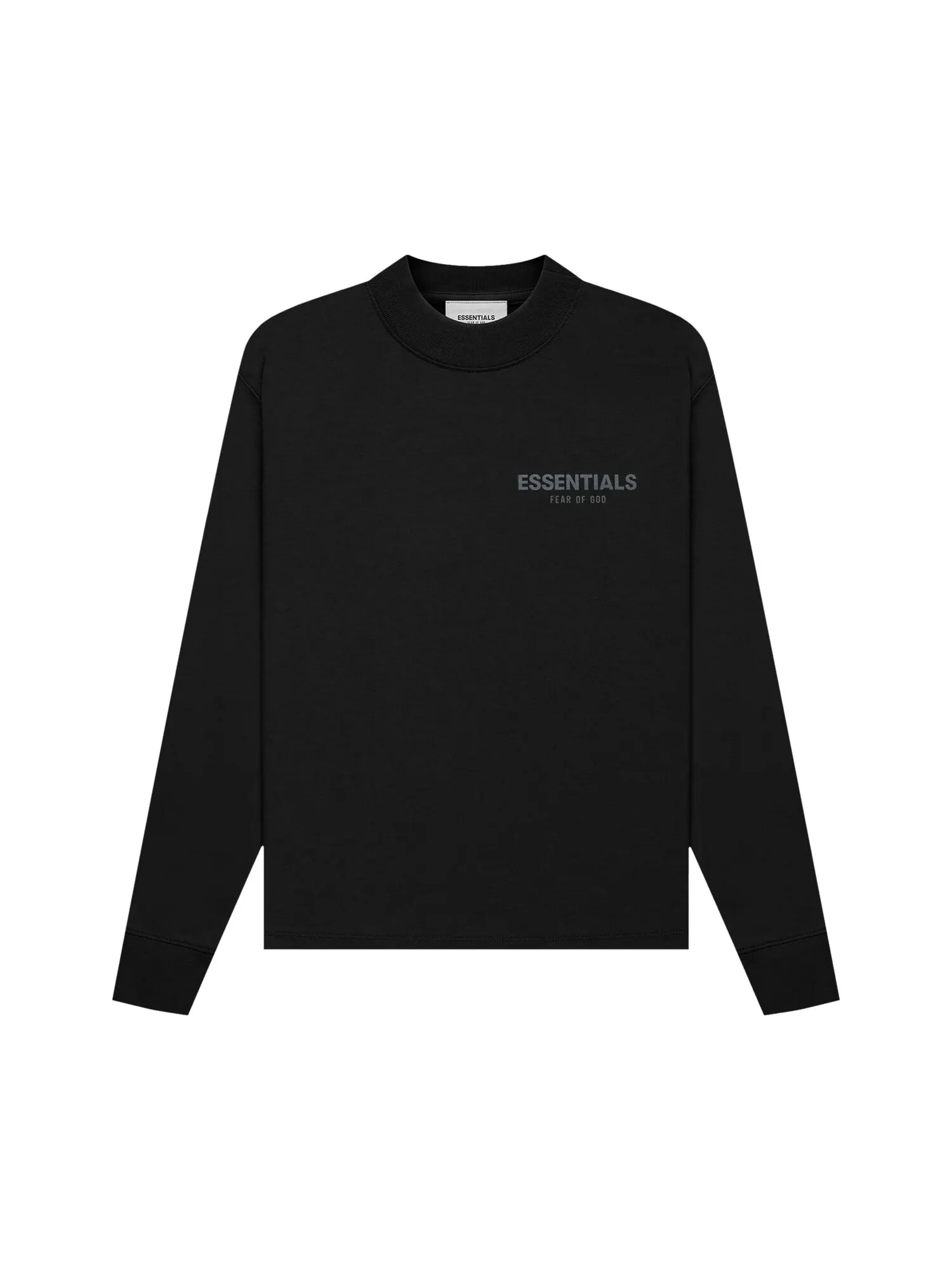 Детская футболка с длинными рукавами Fear of God Essentials — изображение 1 из 1, черный