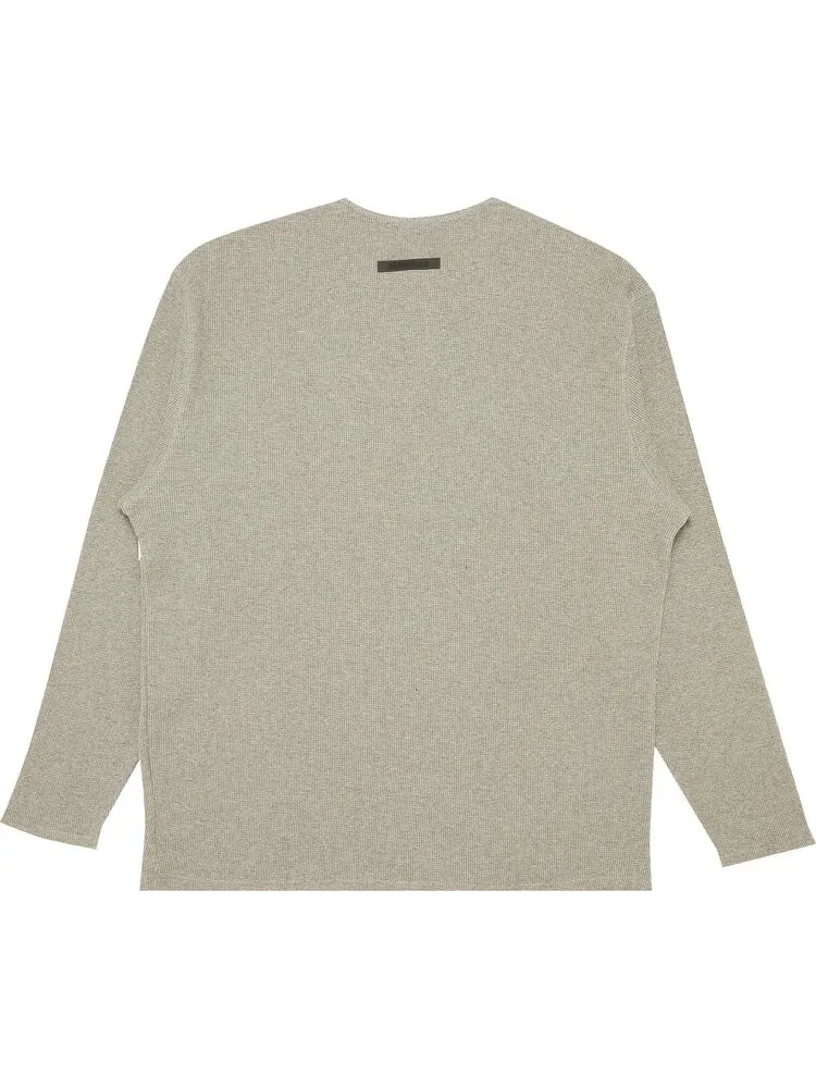 Лонгслив Fear of God Essentials Thermal Henley Long-Sleeve 'Heather' — изображение 2 из 3, серый
