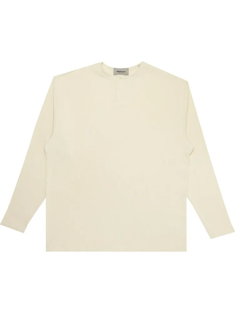 Лонгслив Fear of God Essentials Thermal Henley Long-Sleeve 'Buttercream' — изображение 1 из 3, бежевый