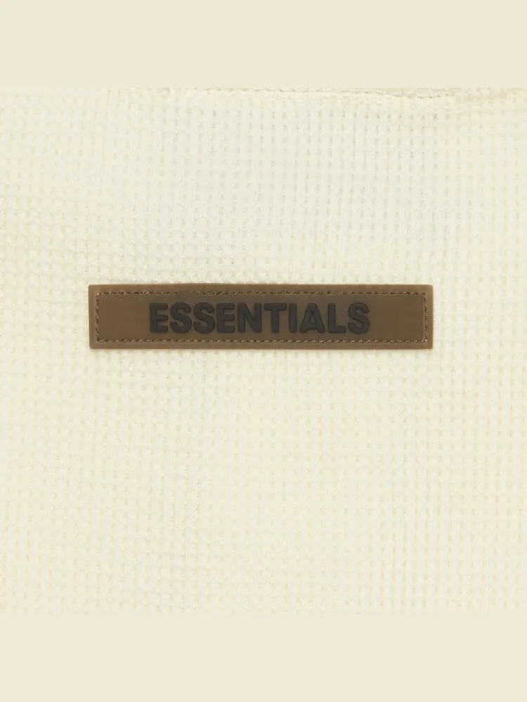 Лонгслив Fear of God Essentials Thermal Henley Long-Sleeve 'Buttercream' — изображение 3 из 3, бежевый
