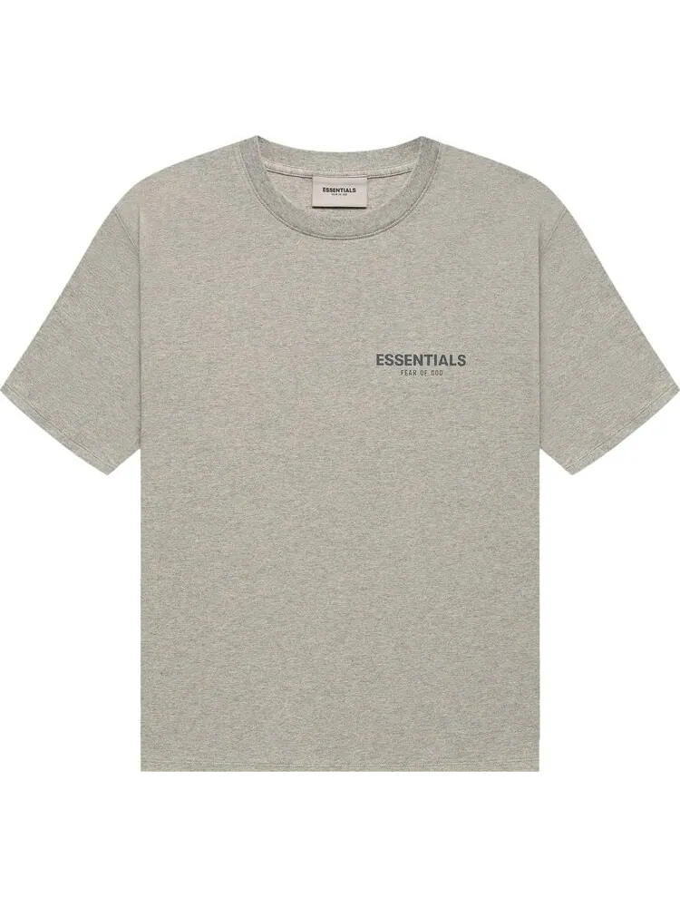 Футболка Fear of God Essentials Short-Sleeve Tee 'Dark Heather Oatmeal' — изображение 1 из 1, серый