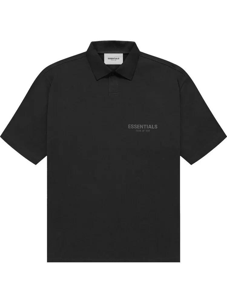 Футболка Fear of God Essentials Short-Sleeve Polo 'Stretch Limo' — изображение 1 из 1, черный