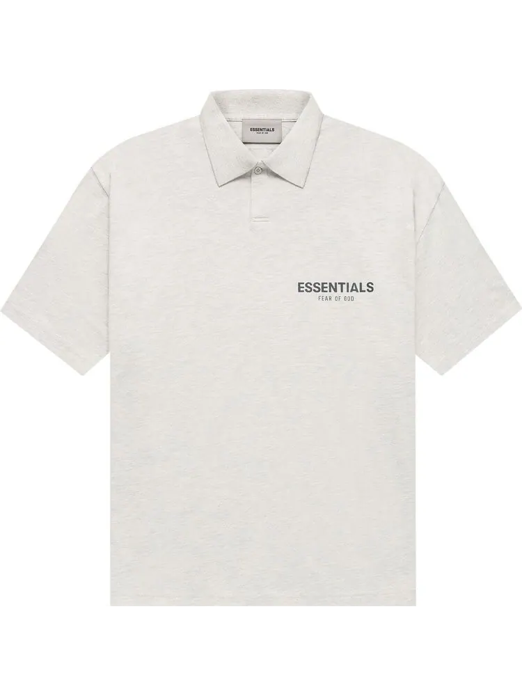 Футболка Fear of God Essentials Short-Sleeve Polo 'Light Heather Oatmeal' — изображение 1 из 1, бежевый